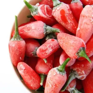 Frozen Hot Pepper measured in wrap